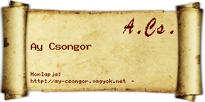 Ay Csongor névjegykártya