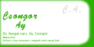 csongor ay business card
